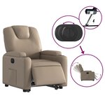 vidaXL Fauteuil inclinable électrique cappuccino similicuir