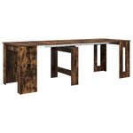 vidaXL Table à dîner 240 x 85 x 75 cm Bois d'ingénierie Chêne fumé
