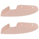 vidaXL Étagère Flottante d'Angle 2 pc Rose 15 x 15 x 2 cm