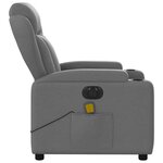 vidaXL Fauteuil inclinable de massage électrique gris foncé tissu