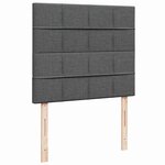 vidaXL Sommier à lattes de lit avec matelas Gris foncé 120x200cm Tissu