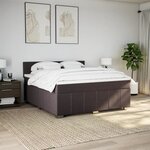 vidaXL Sommier à lattes de lit avec matelas Marron foncé 180x200 cm