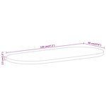 vidaXL Dessus de table 120x60x2 5cm ovale bois massif de manguier brut