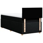 vidaXL Sommier à lattes de lit et matelas Noir 80x200 cm Tissu