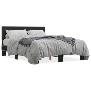 vidaXL Cadre de lit sans matelas noir 140x200 cm