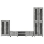 vidaXL Ensemble meuble TV FLORIN Gris béton Bois d'ingénierie