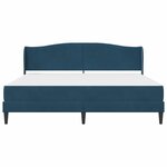 vidaXL Cadre de lit avec tête de lit Bleu 180 x 200 cm Velours