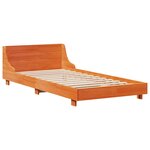 vidaXL Cadre de lit sans matelas cire marron 90x200 cm bois pin massif