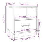 vidaXL Table de chevet 40x34x45 cm Bois de pin solide