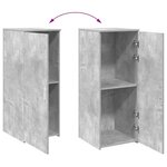 vidaXL Armoire de rangement gris béton 40x45x103 5cm bois d'ingénierie