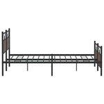 vidaXL Cadre de lit en métal sans matelas chêne marron 193x201 cm