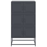 vidaXL Buffet anthracite 68 5x38 5x123 5 cm acier