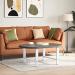 vidaXL Pieds de table basse Blanc 2 pièces 70 x (42-43) cm Acier