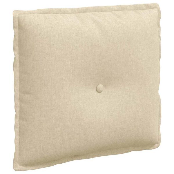 vidaXL Coussin de Dos Crème 50 x 19 x 45 cm tissu