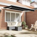 vidaXL Toile de rechange pour store banne Noir 300 x 250 cm Toile