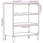 vidaXL Buffet vieux bois 57x35x70 cm bois d'ingénierie