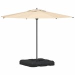 vidaXL Ensemble de base pour parapluie 2 Pièces Noir 88.5 x 88.5 x 12 cm