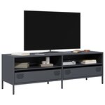 vidaXL Meuble TV anthracite 135x39x43 5 cm acier laminé à froid