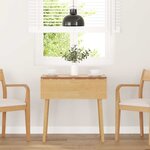 vidaXL Table à manger naturel bois massif et caoutchouc