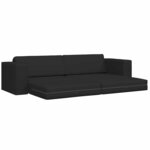 vidaXL Canapé-lit Noir 245 x 78 x 77 cm tissu