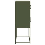 vidaXL Buffet haut vert olive 68x39x107 cm acier