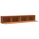 vidaXL Cabinets muraux avec porte 2 Pièces Marron cire 100 x 30 x 35 cm