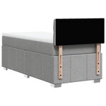 vidaXL Sommier à lattes de lit et matelas Gris clair 90x190 cm Tissu