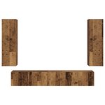 vidaXL Ensemble meuble TV 3 Pièces Bois ancien Bois d'ingénierie