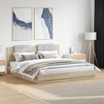 vidaXL Cadre de lit sans matelas chêne sonoma 200x200 cm