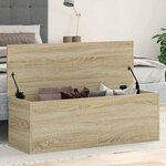 vidaXL Boîte de rangement chêne sonoma 102x35x35 cm bois d'ingénierie