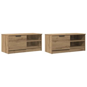 vidaXL Meubles TV 2 Pièces chêne artisanal 80x35x36 5cm bois d'ingénierie