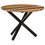 vidaXL Table à dîner ronde 100x100x75 cm Bois de récupération massif