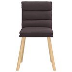 vidaXL Chaises à manger lot de 6 marron foncé tissu
