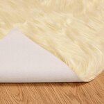 vidaXL Tapis en fausse Tafalla Crème 160 x 230 cm Polyester
