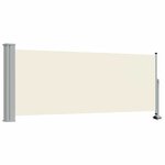 vidaXL Auvent latéral rétractable de patio 100 x 300 cm Blanc cassé