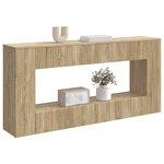 vidaXL Table console Chêne Sonoma 155 x 29 x 74 cm Bois d’ingénierie