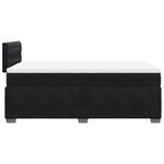 vidaXL Sommier à lattes de lit avec matelas noir 120x190 cm velours