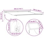 vidaXL Auvent Rétractable avec Rouge et blanc 300 x 250 cm tissu