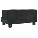 vidaXL Canapé pour enfants noir 60x40x30 cm velours