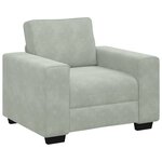 vidaXL Fauteuil Gris clair 60 cm Velours