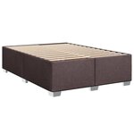 vidaXL Cadre de lit sans matelas marron foncé 140x190 cm tissu