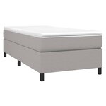 vidaXL Sommier à lattes de lit avec matelas Gris clair 80x200 cm Tissu