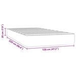 vidaXL Matelas de lit à ressorts ensachés rose 120x220x20 cm velours