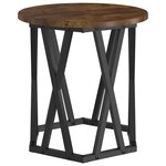 vidaXL Table d'appoint 2 Pièces Chêne fumé 50 x 50 x 40 cm