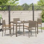 vidaXL Ensemble de salle à manger pour jardin 5 Pièces Gris