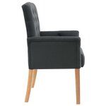 vidaXL Chaises à manger avec accoudoirs lot de 4 gris tissu