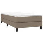 vidaXL Cadre de lit taupe 90x190 cm tissu