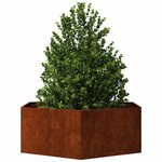 vidaXL Jardinière Rouillé 138x120x45 cm Acier corten