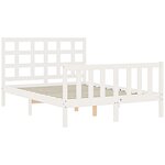 vidaXL Cadre de lit sans matelas blanc 120x200 cm bois de pin massif