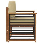 vidaXL Canapé d’extérieur Bois d'acacia massif et polyester Naturel